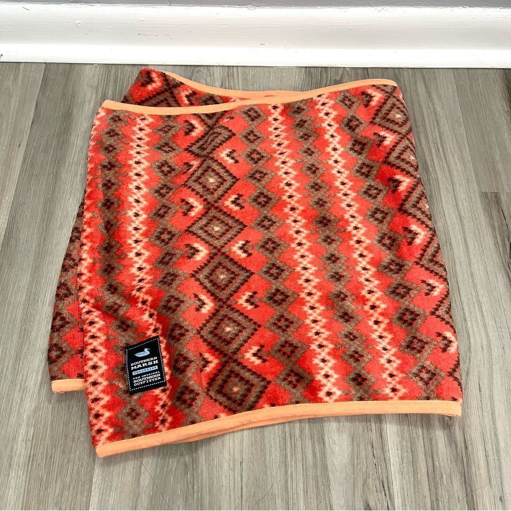 Southern Marsh Scarf Women’s OS Pisgah Aztec Washed Red Print Fleece Infinity